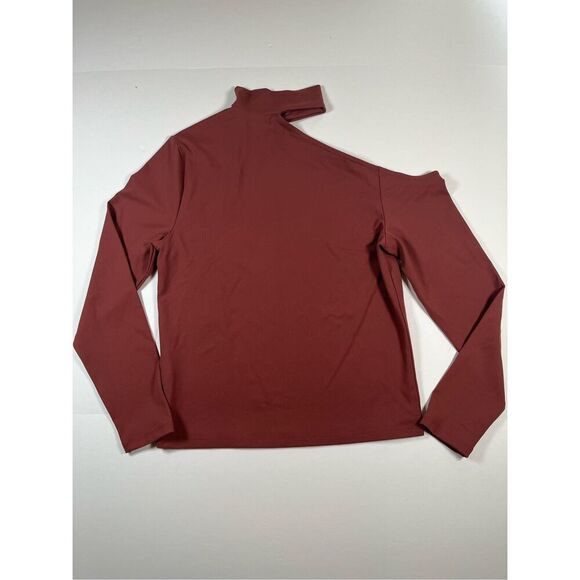 Abercrombie & Fitch NEW Long Sleeve Seamless Asymmetrical Cutout Top Size Large - Picture 2 of 8